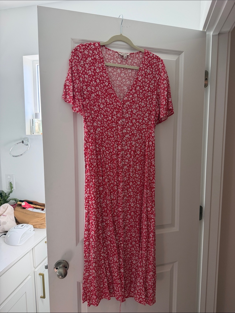 Miss Selfridge Red Floral Maxi Dress